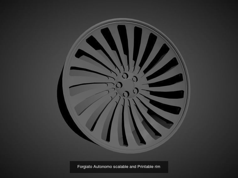 Forgiato scalable and Printable rims 3D Model Collection_16