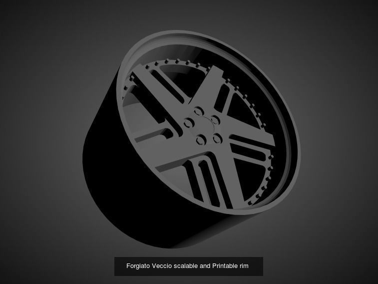 Forgiato scalable and Printable rims 3D Model Collection_19