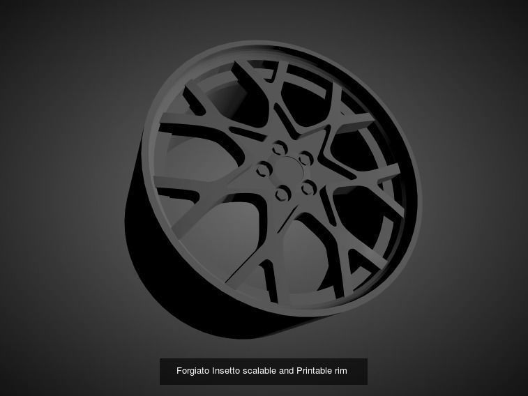 Forgiato scalable and Printable rims 3D Model Collection_22
