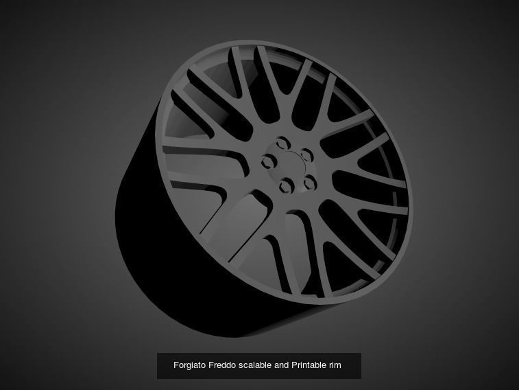 Forgiato scalable and Printable rims 3D Model Collection_23