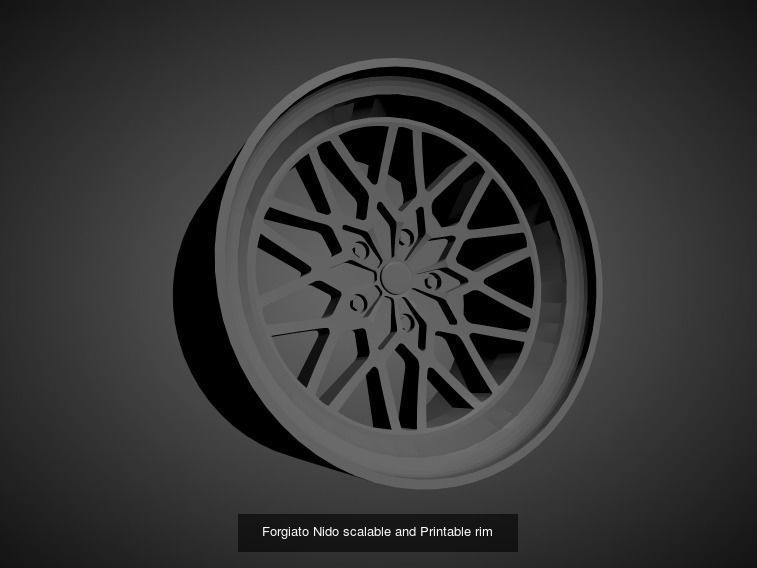 Forgiato scalable and Printable rims 3D Model Collection_5