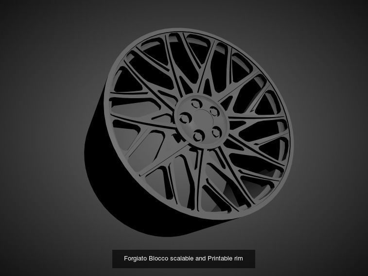 Forgiato scalable and Printable rims 3D Model Collection_15
