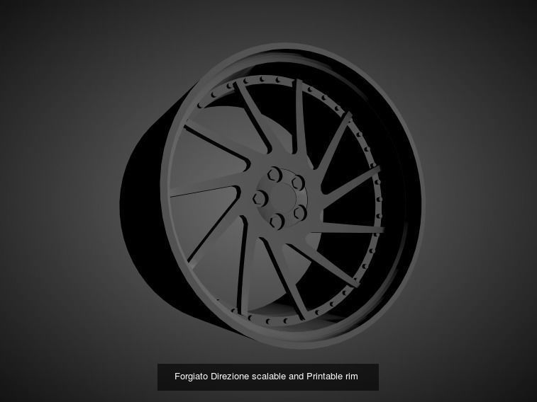 Forgiato scalable and Printable rims 3D Model Collection_28
