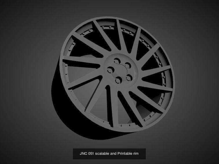 JNC scalable and Printable rims 3D Model Collection_2