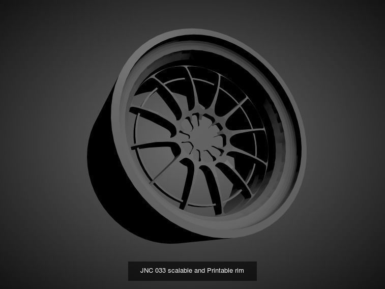 JNC scalable and Printable rims 3D Model Collection_11