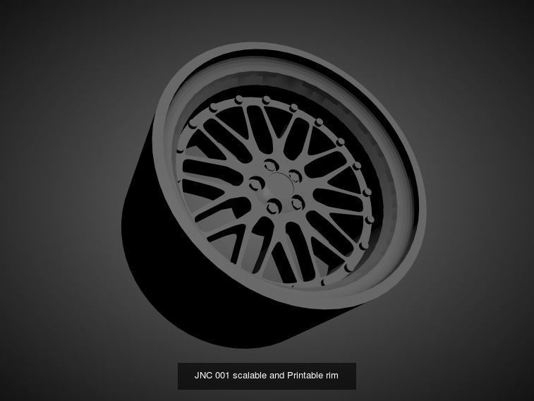JNC scalable and Printable rims 3D Model Collection_18