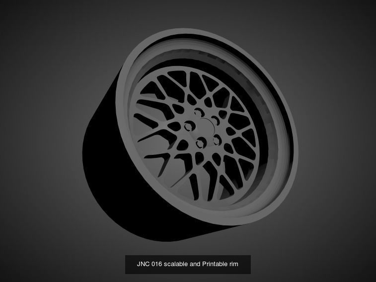 JNC scalable and Printable rims 3D Model Collection_13