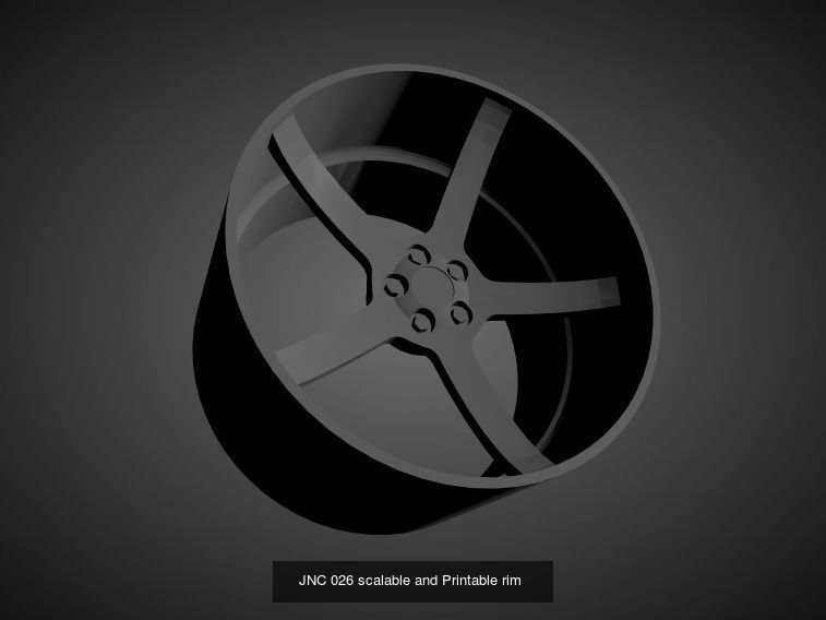 JNC scalable and Printable rims 3D Model Collection_24