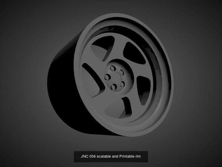 JNC scalable and Printable rims 3D Model Collection_10