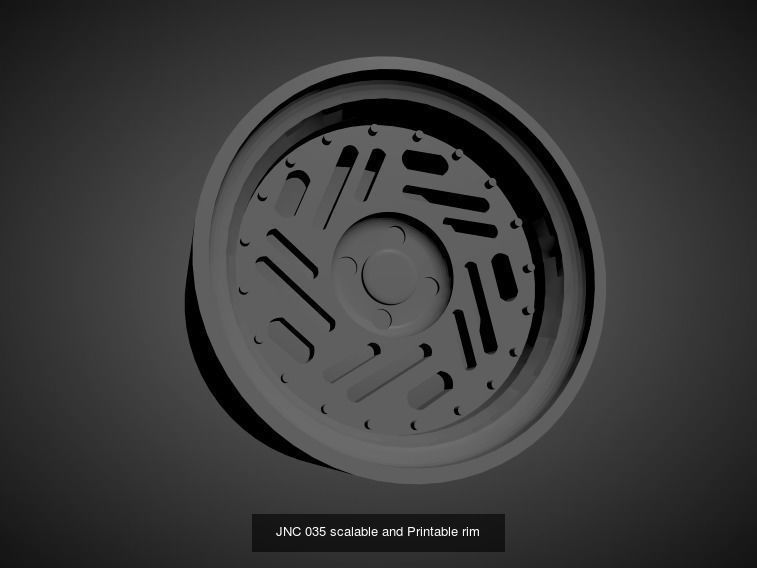 JNC scalable and Printable rims 3D Model Collection_9