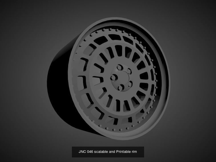 JNC scalable and Printable rims 3D Model Collection_6