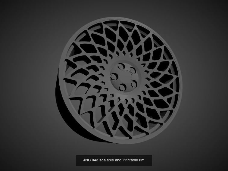 JNC scalable and Printable rims 3D Model Collection_7