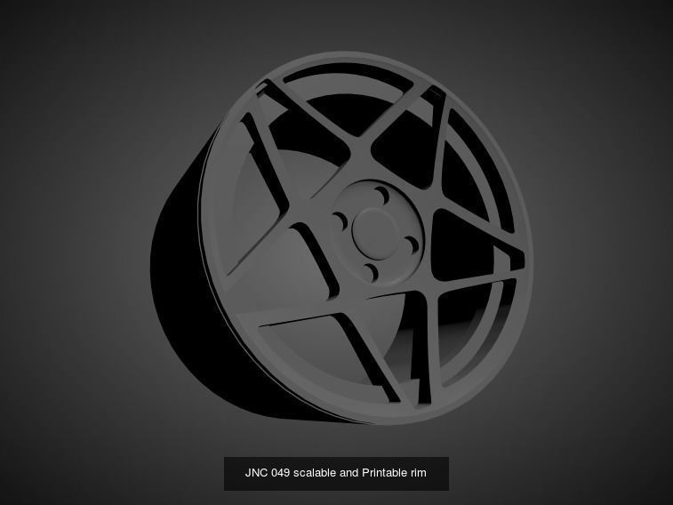 JNC scalable and Printable rims 3D Model Collection_3