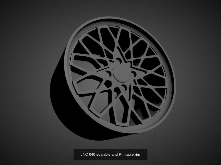 JNC scalable and Printable rims 3D Model Collection_8