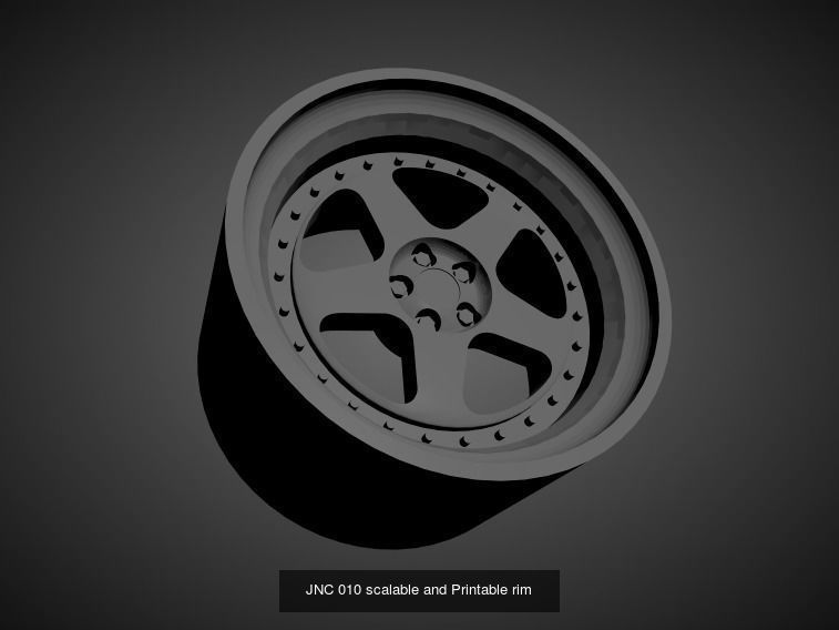 JNC scalable and Printable rims 3D Model Collection_14