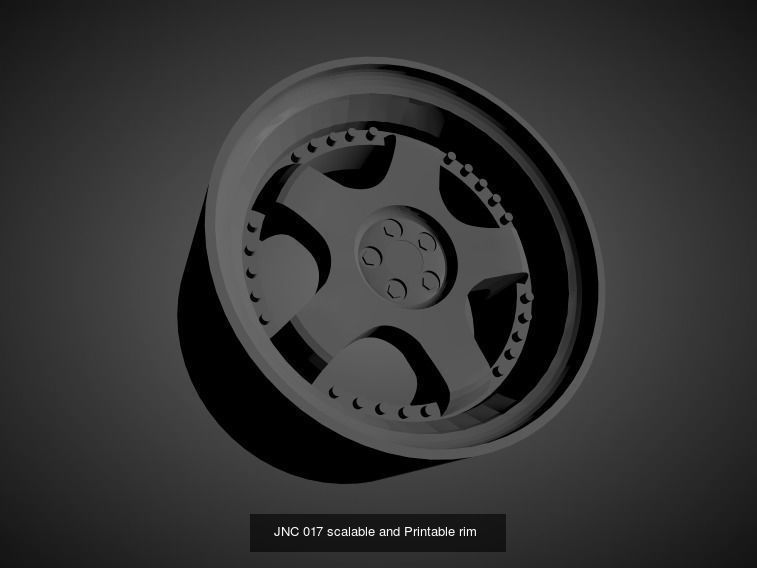 JNC scalable and Printable rims 3D Model Collection_25