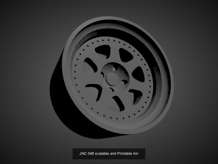 JNC scalable and Printable rims 3D Model Collection_4