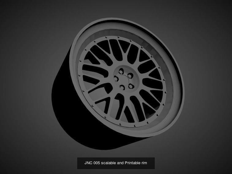 JNC scalable and Printable rims 3D Model Collection_15