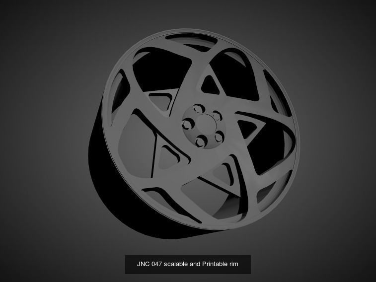 JNC scalable and Printable rims 3D Model Collection_5