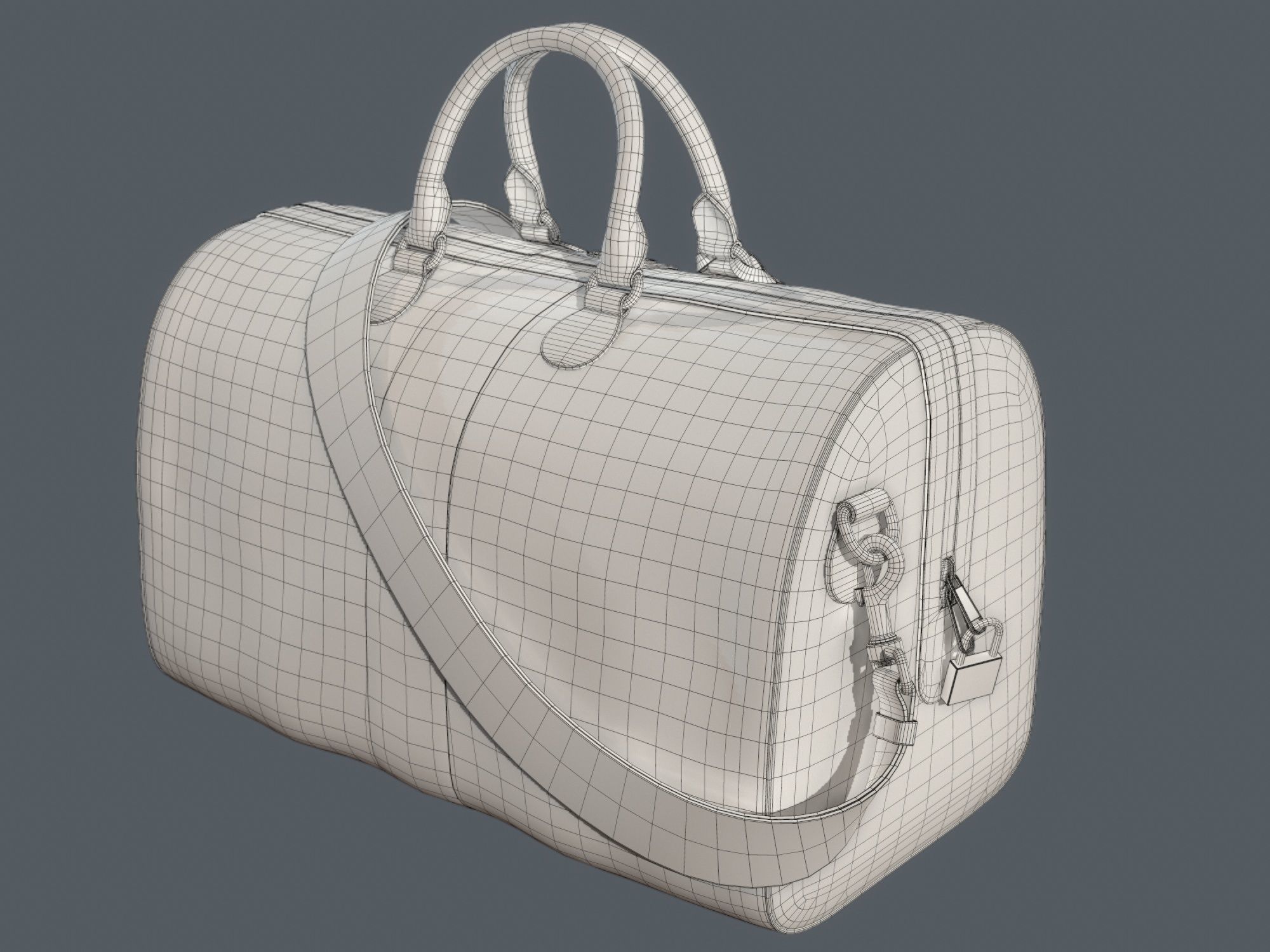 Gucci Ophidia GG medium travel duffle bag Low-poly 3D model_16