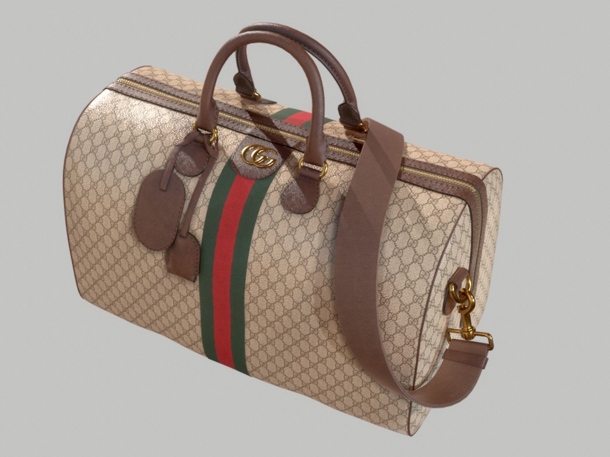 Gucci Ophidia GG medium travel duffle bag Low-poly 3D model_4