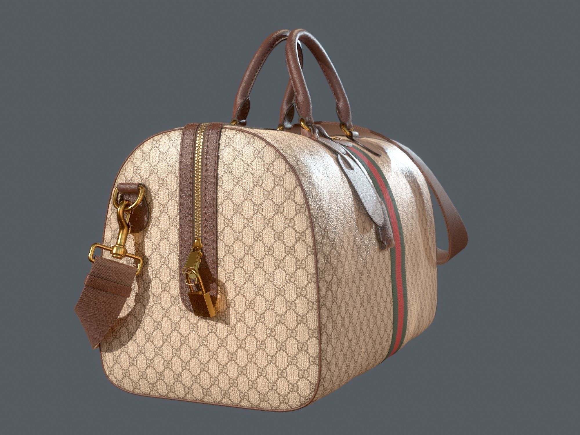 Gucci Ophidia GG medium travel duffle bag Low-poly 3D model_6
