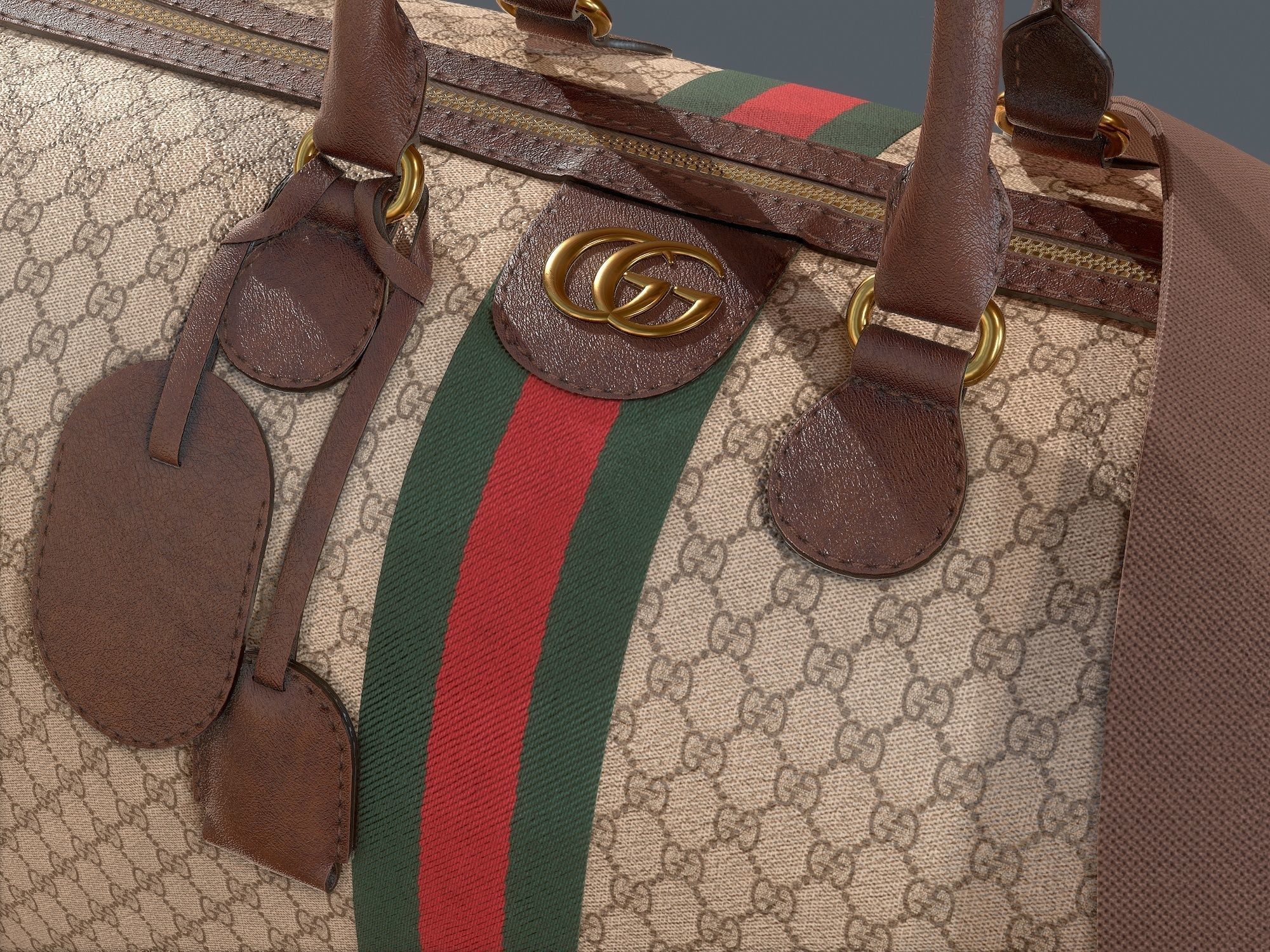 Gucci Ophidia GG medium travel duffle bag Low-poly 3D model_8