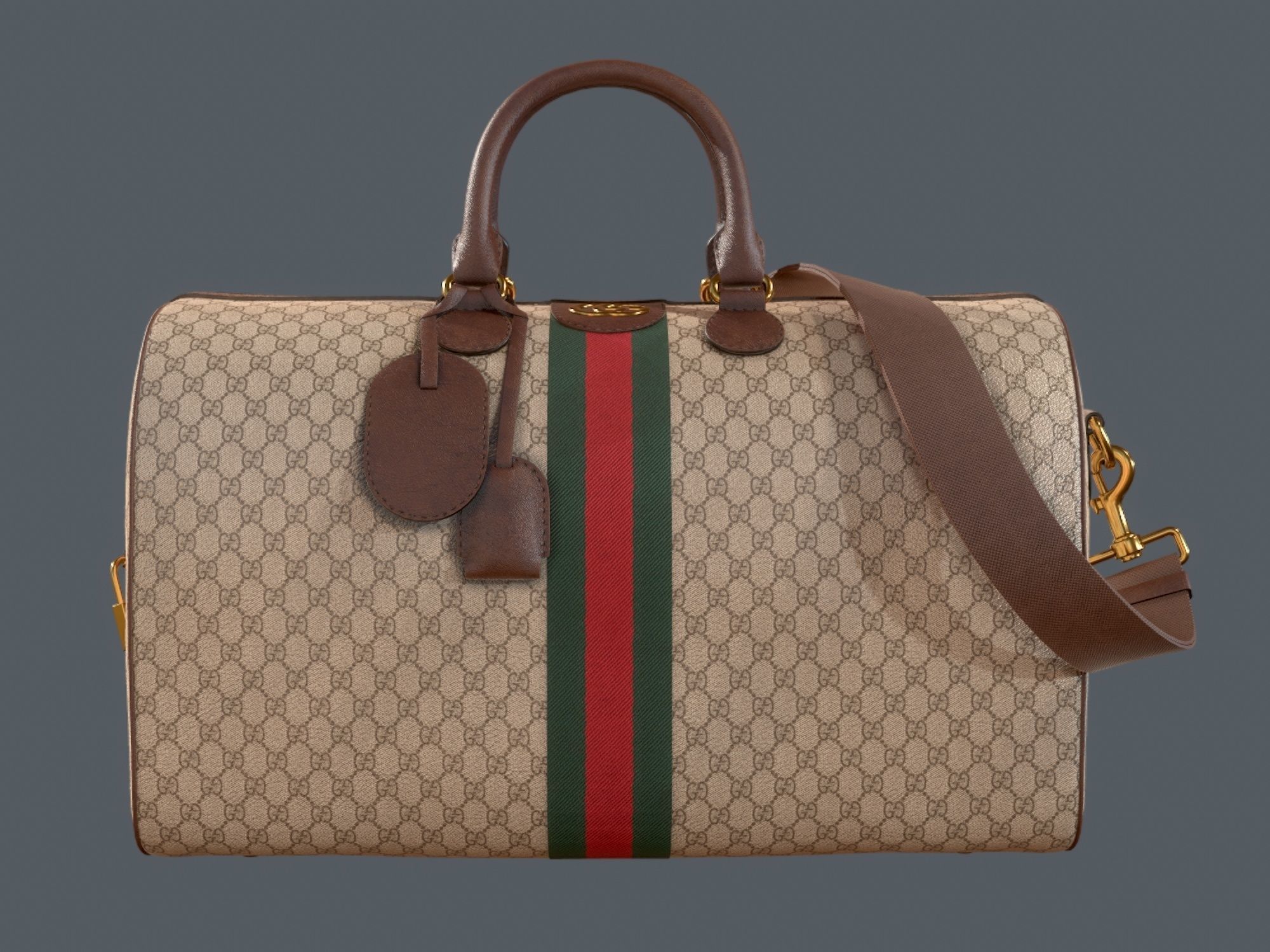 Gucci Ophidia GG medium travel duffle bag Low-poly 3D model_11