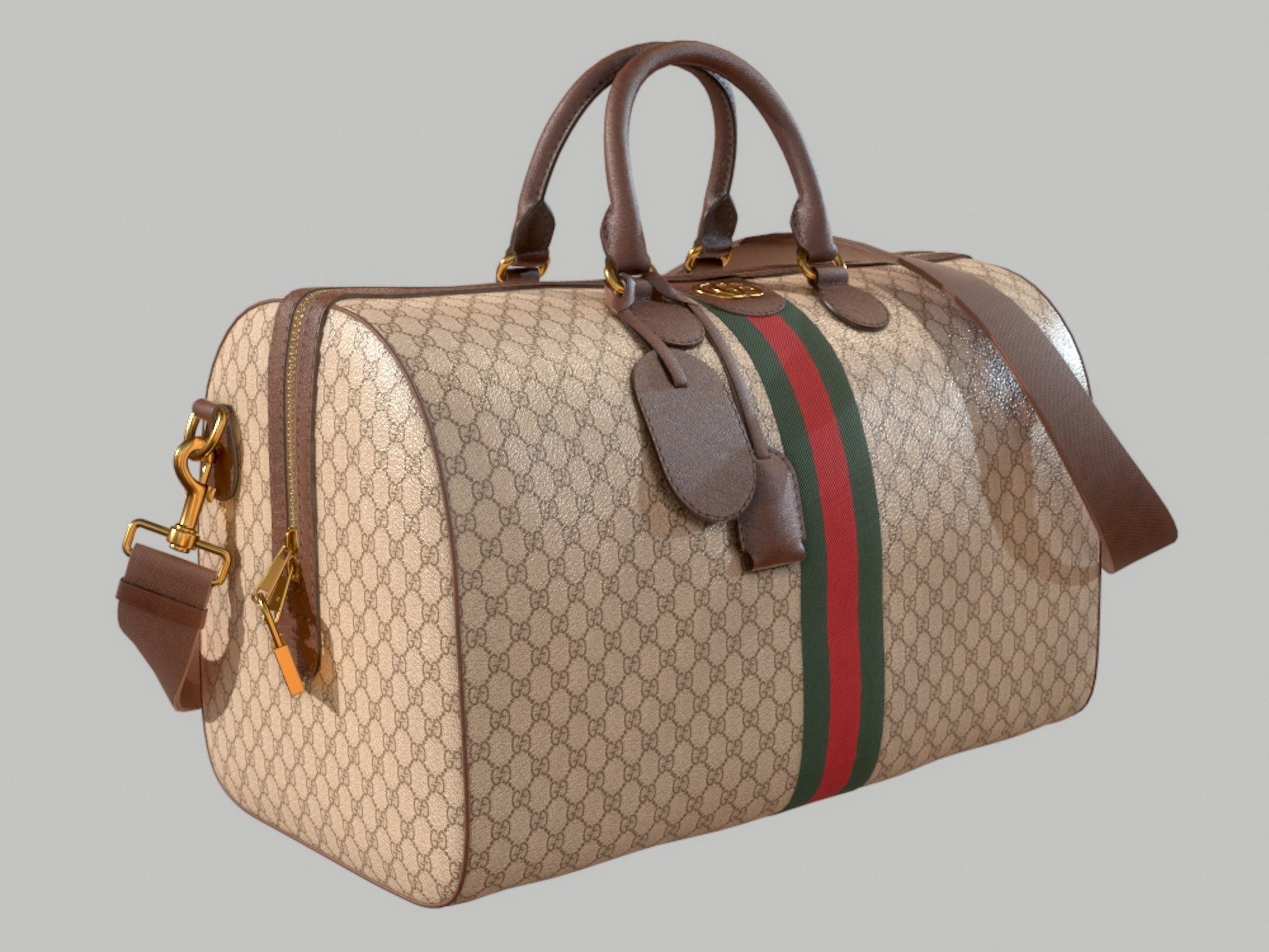 Gucci Ophidia GG medium travel duffle bag Low-poly 3D model_1