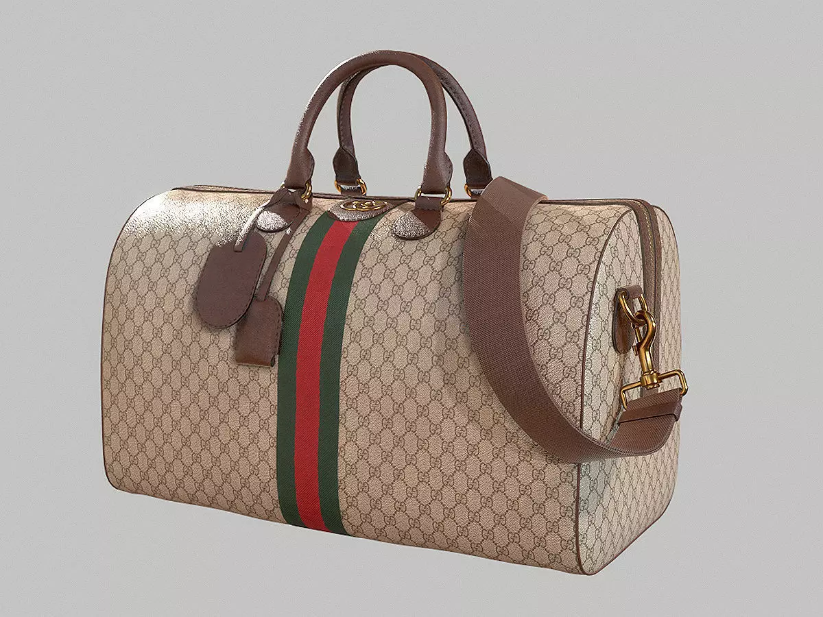 Gucci Ophidia GG medium travel duffle bag Low-poly 3D model_0