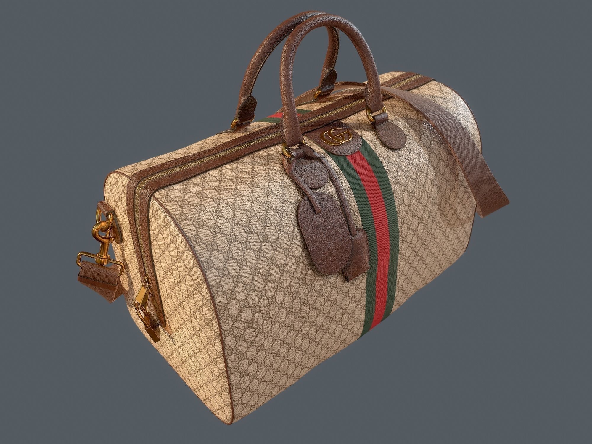 Gucci Ophidia GG medium travel duffle bag Low-poly 3D model_5