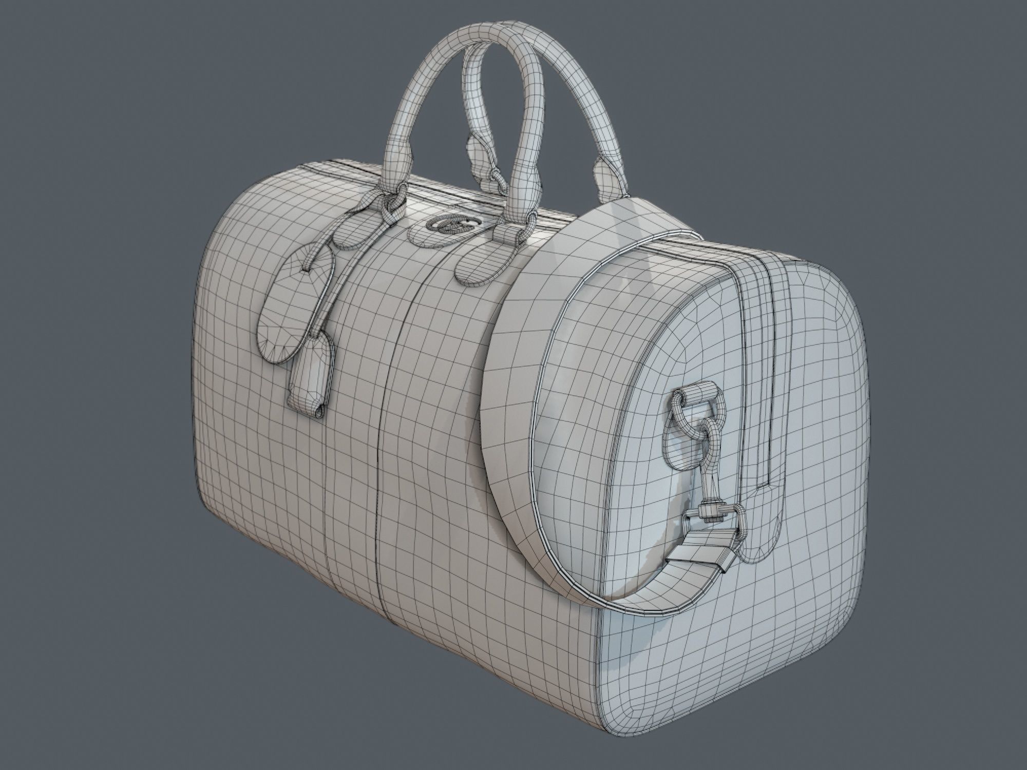 Gucci Ophidia GG medium travel duffle bag Low-poly 3D model_14