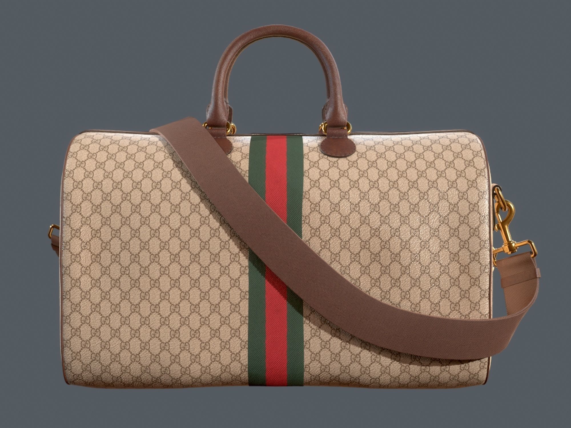 Gucci Ophidia GG medium travel duffle bag Low-poly 3D model_12