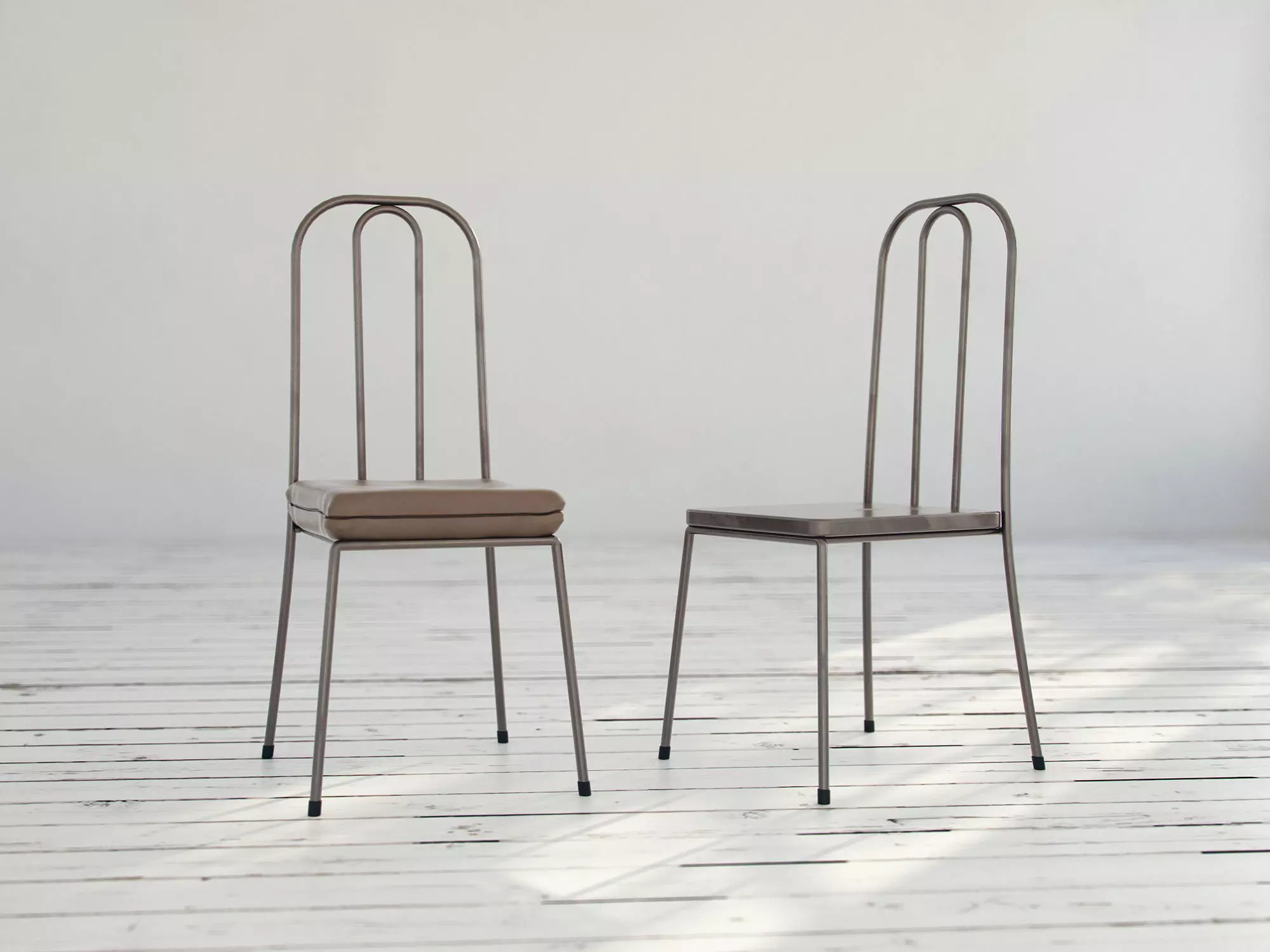 Brown Metal Chairs 3D model