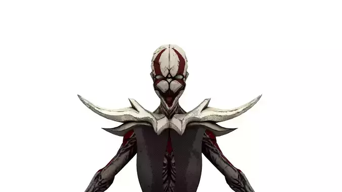 Cultist Model skeleton Low-poly 3D model