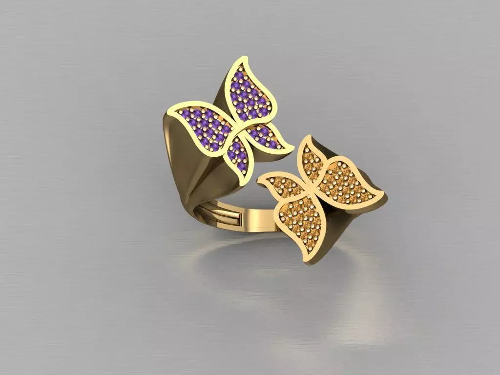 TW0103- Diamond ring 3D print model_0