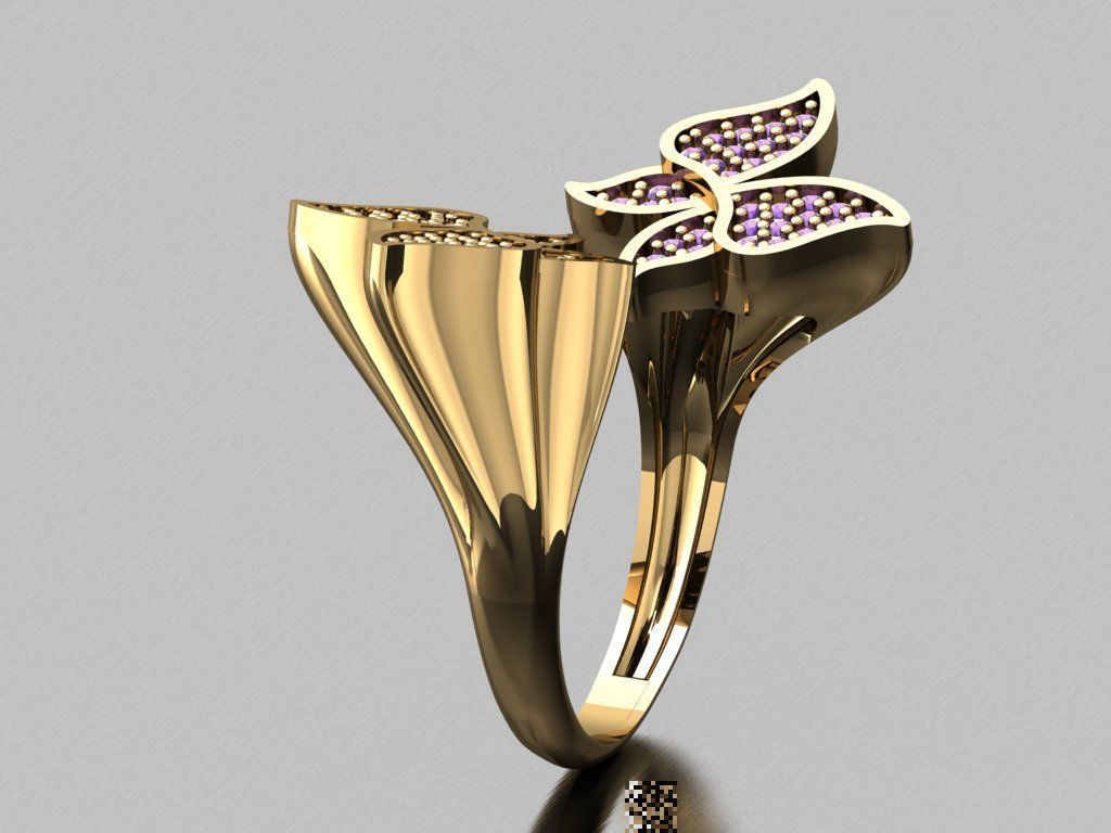 TW0103- Diamond ring 3D print model_4