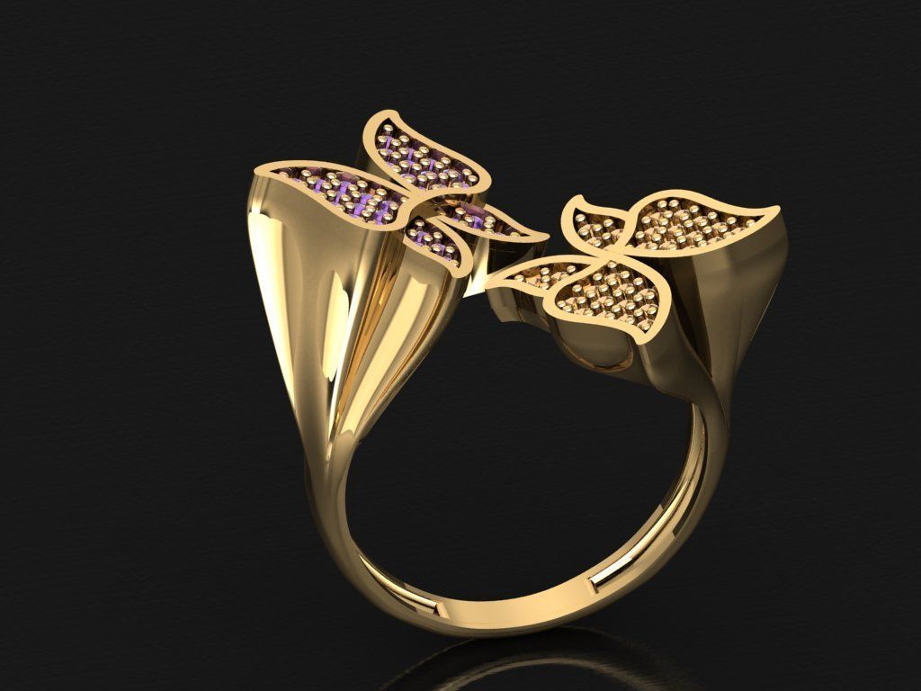 TW0103- Diamond ring 3D print model_1