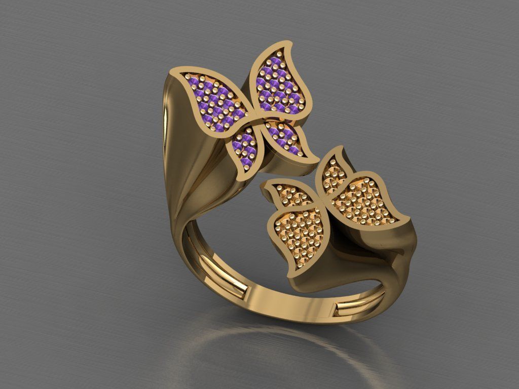 TW0103- Diamond ring 3D print model_3