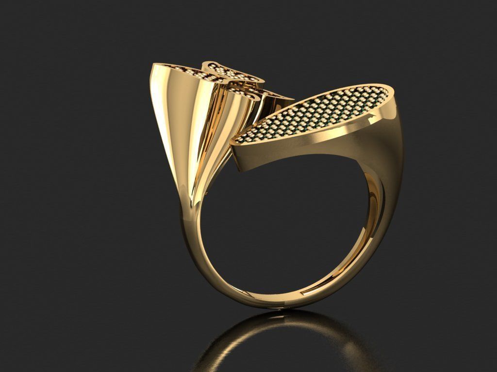 TW0104- Diamond ring 3D print model_4