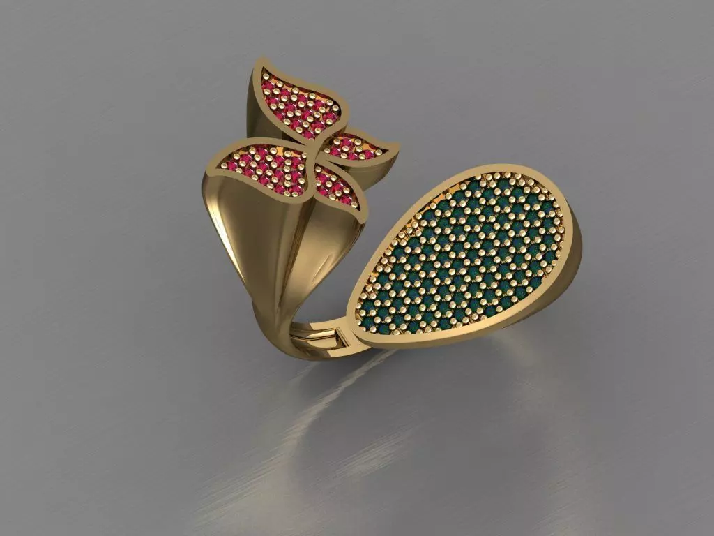 TW0104- Diamond ring 3D print model_0