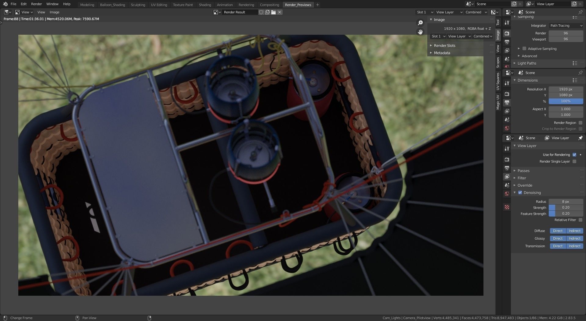 Hot Air Balloon 3D model_10