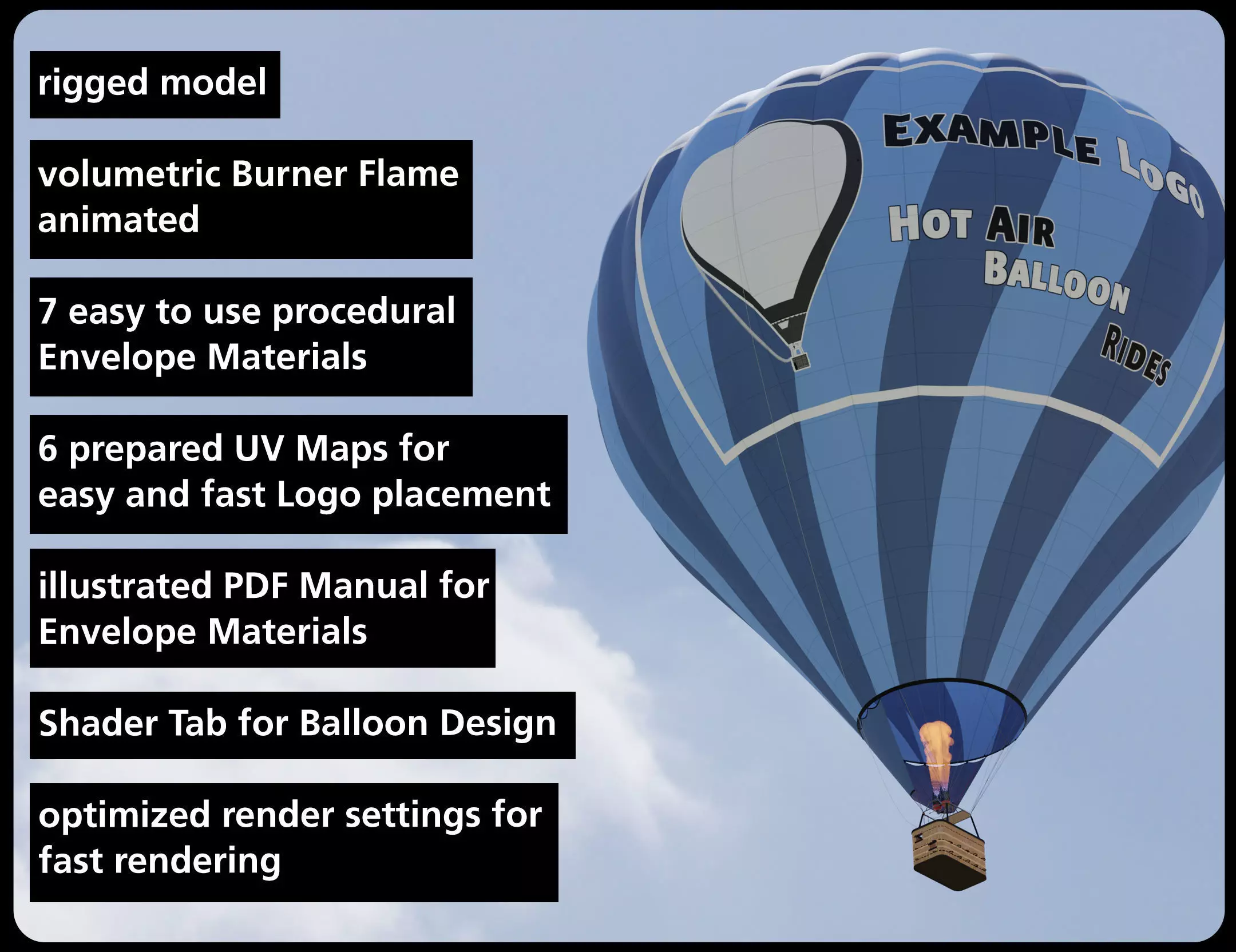 Hot Air Balloon 3D model_0