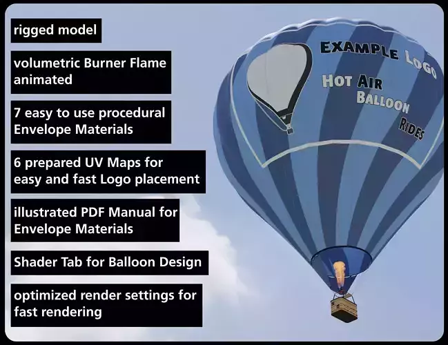 Hot Air Balloon 3D model