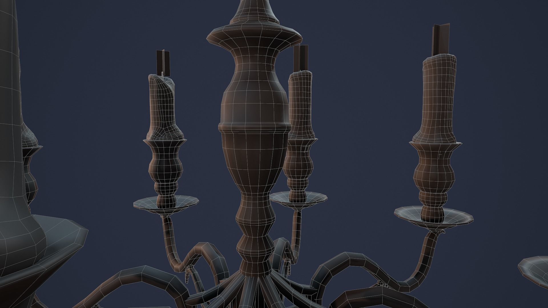 Candelabra Chandelier Low-poly 3D model_19