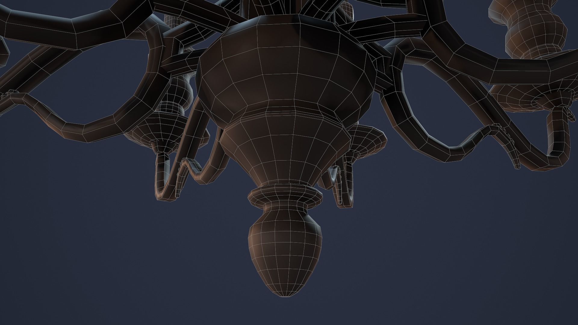 Candelabra Chandelier Low-poly 3D model_14