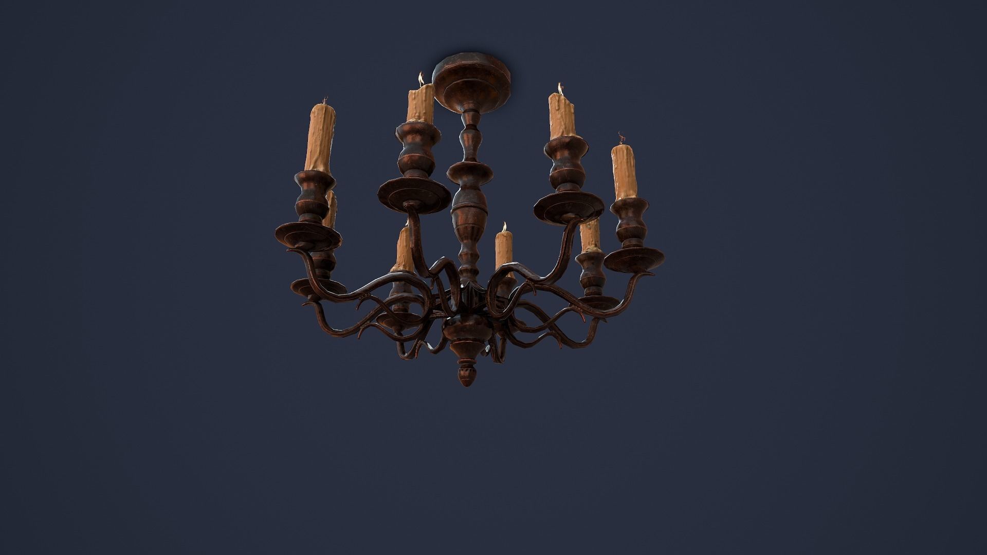 Candelabra Chandelier Low-poly 3D model_2