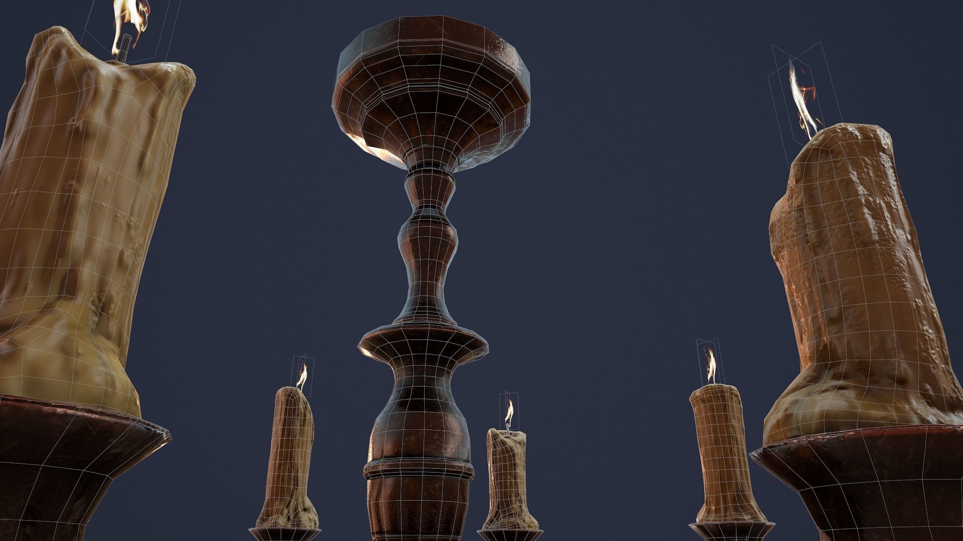 Candelabra Chandelier Low-poly 3D model_10