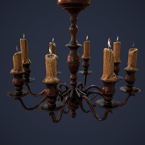 Candelabra Chandelier Low-poly 3D model