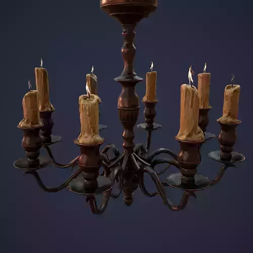 Candelabra Chandelier Low-poly 3D model